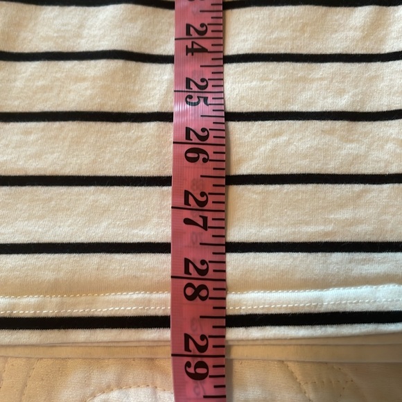 Lulu’s Cafe Society Black & Cream Striped Shirt Dress Size Large - Picture 9 of 10